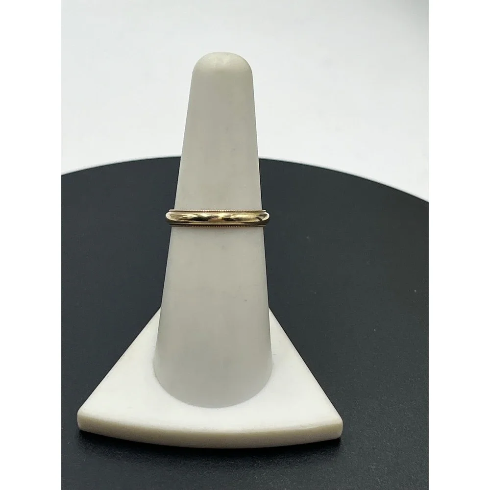 Golden Circle Vintage Estate 14k Yellow Gold Wedding Domed Band Ring SZ 7, 2.32g